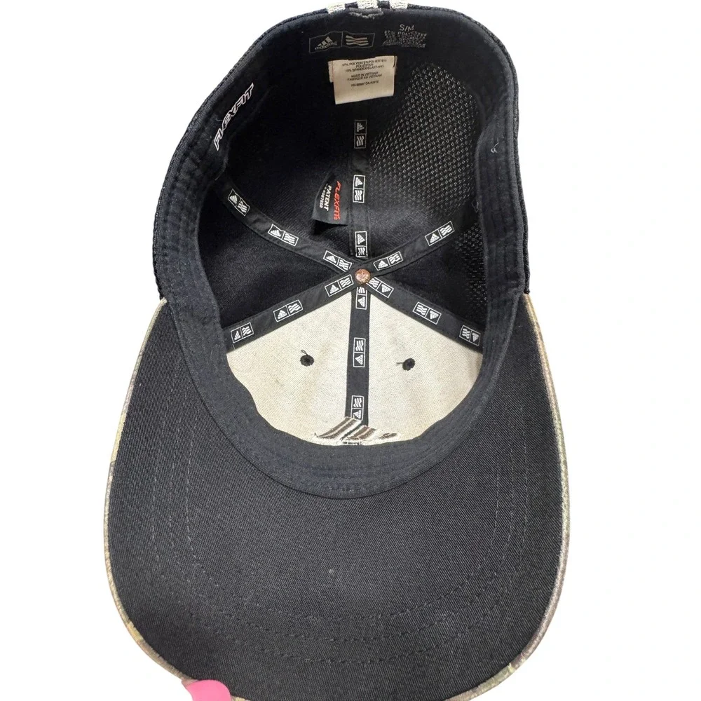 Adidas Men Hat S/M Black Camo Polyester Spandex Mesh Flexfit TaylorMade Golf Cap